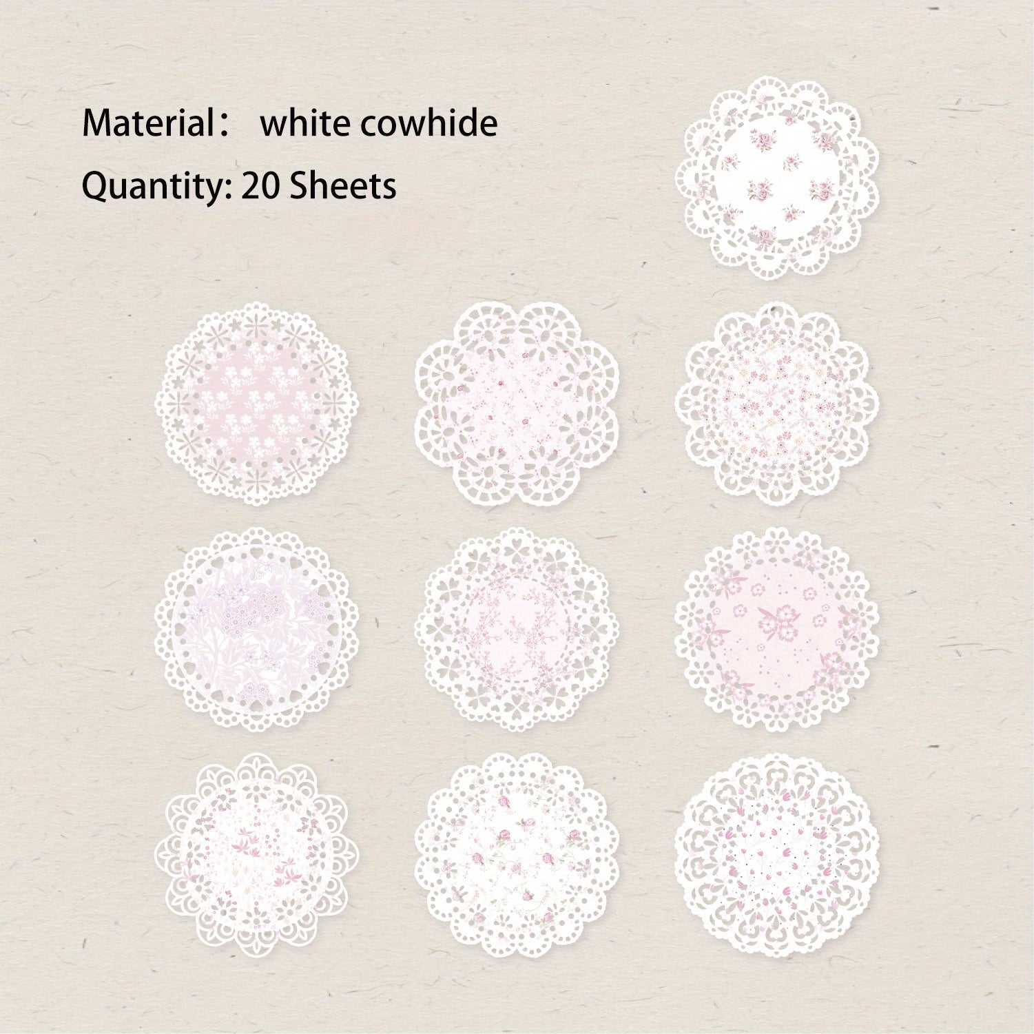 20 Sheets Melody Cowhide Material Paper For Scrapbooking DIY