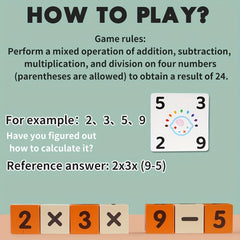Wooden Toy Math Operations Board Game