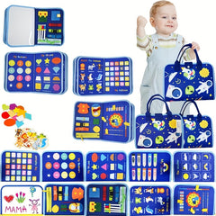 HOTMIR Space Busy Board Toy Felt Sensory Travel Puzzle