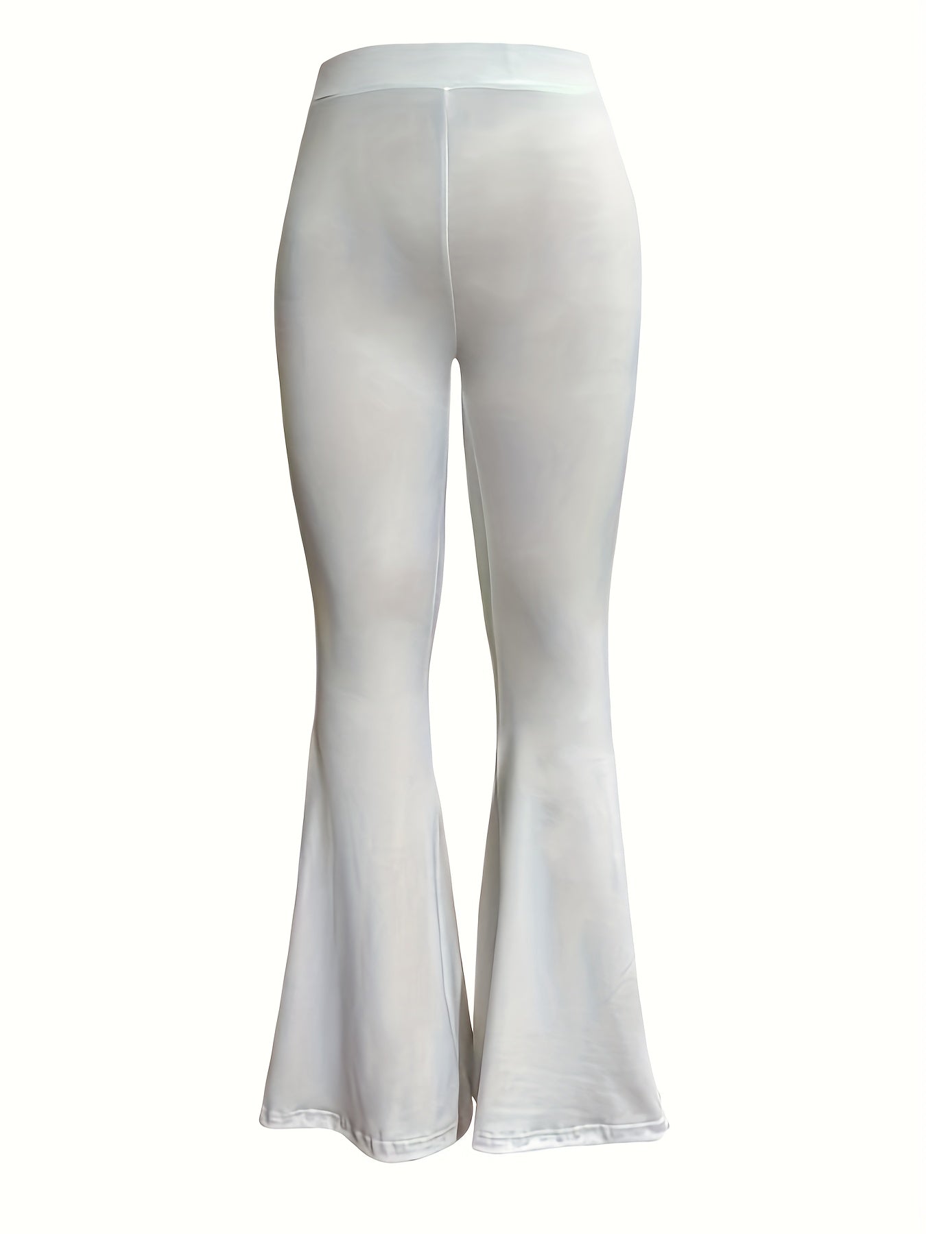 Women's Plus Size Solid High Rise Flared Leg Pants