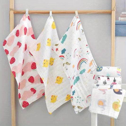 3 Pk Soft Cotton Yarn Baby Wipes Face/Bath Towels