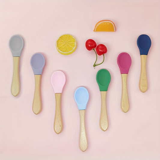 Safe Silicone Baby Fork Spoon Set