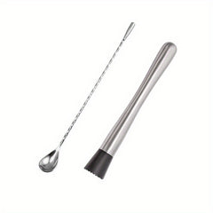 Stainless Steel Mixing Spoon Spiral Bar Cocktail Spoon