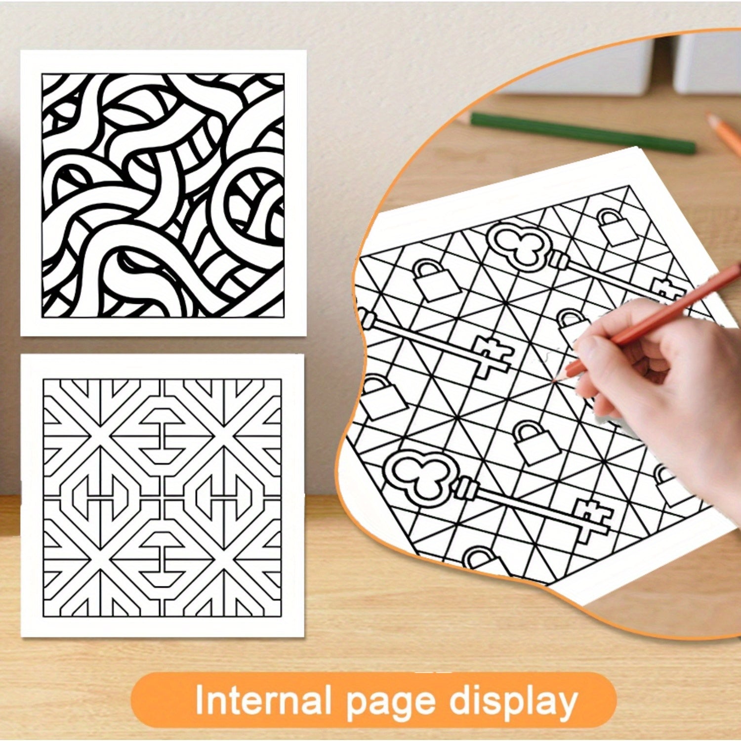 3D Geometry Coloring Book for Adults - Intricate Shapes and Patterns