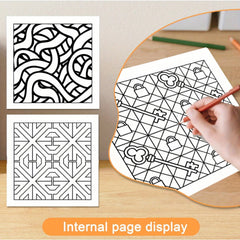 3D Geometry Coloring Book for Adults - Intricate Shapes and Patterns