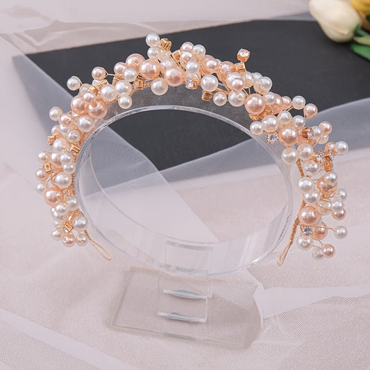 Golden Beaded Headband Wedding Bridal Headband