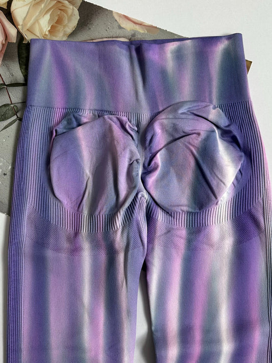 Tie Dye Seamless Yoga Pants Butt Lifting Slimming Leggings
