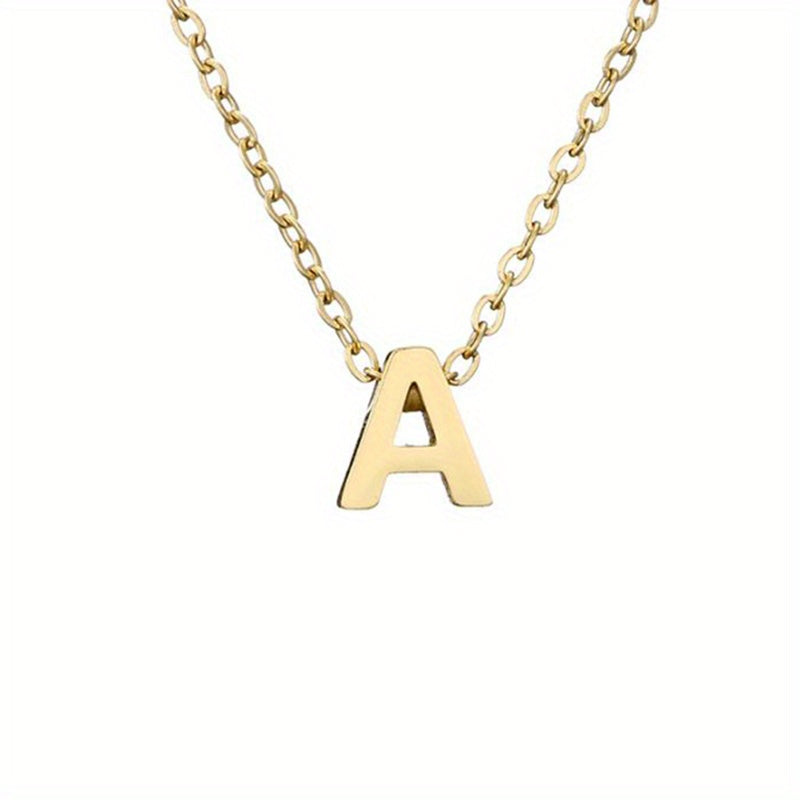 26 Letters Golden Love Initial Necklace Bridesmaid Gift