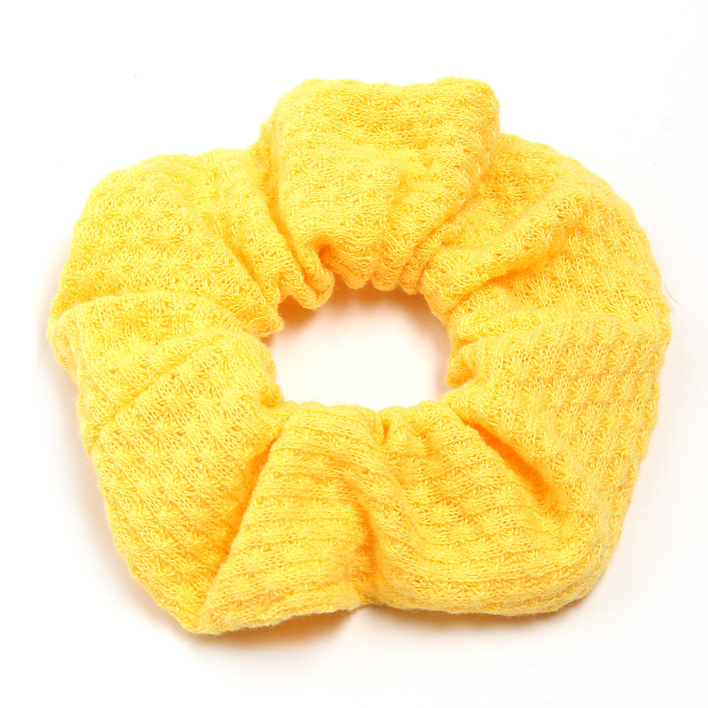 Solid Elastic Knit Scrunchie Girls Sleep Soft Scrunchy Curly Thin Hair