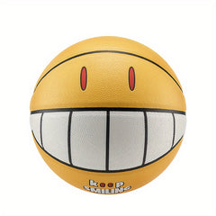Yellow Smile No 7 Basketball For Indoor And Outdoor Competition