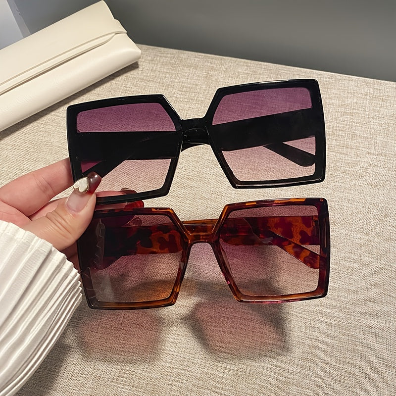 Oversized Square Sunglasses Gradient Glasses Driving UV400