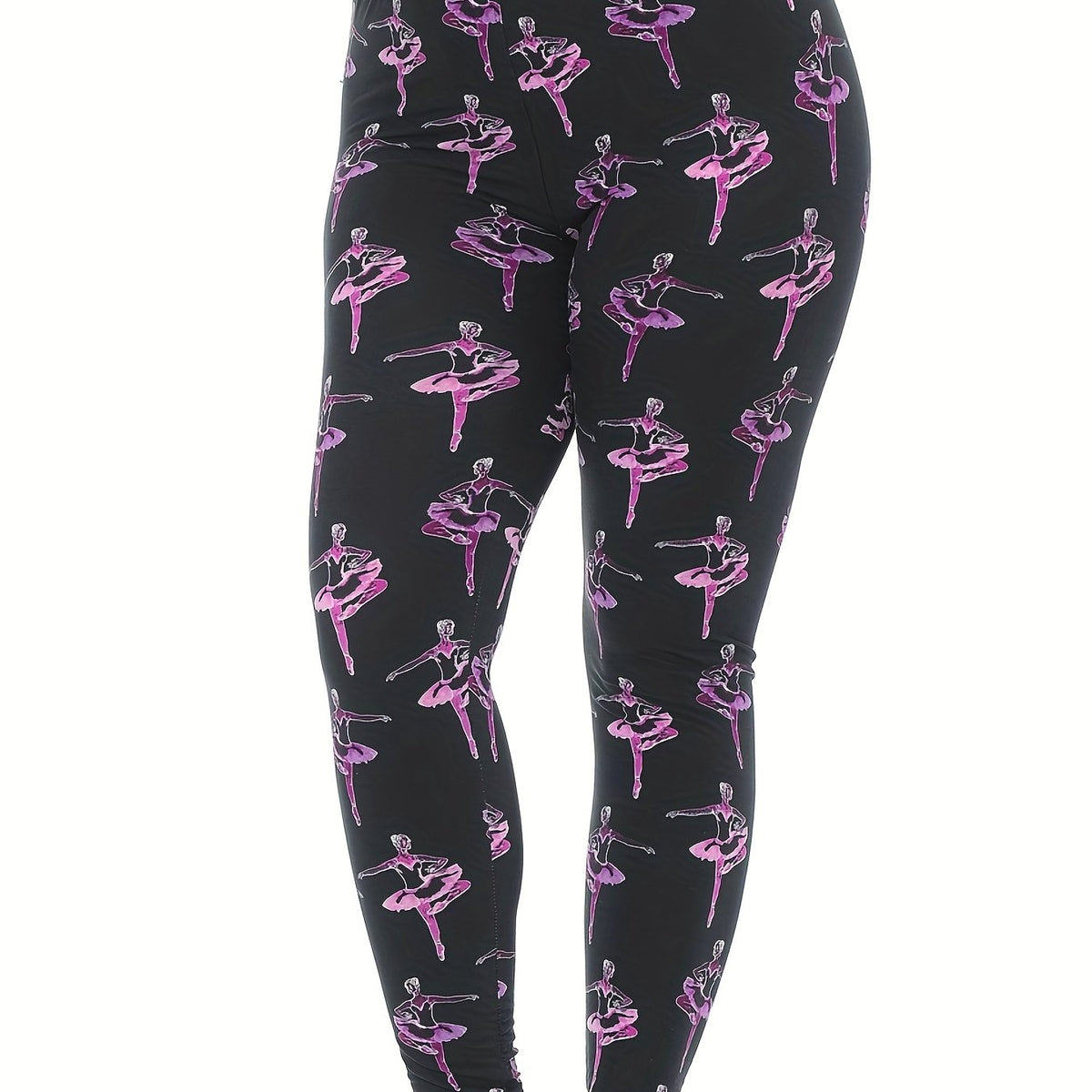  Ballet Girl Print High Rise Leggings