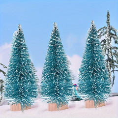 6pcs Sky Christmas Tree Sand Table Snowy Decoration PVC