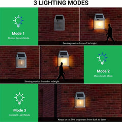 LED Solar Wall Light Outdoor Motion Sensor Waterproof Solar Garden Light