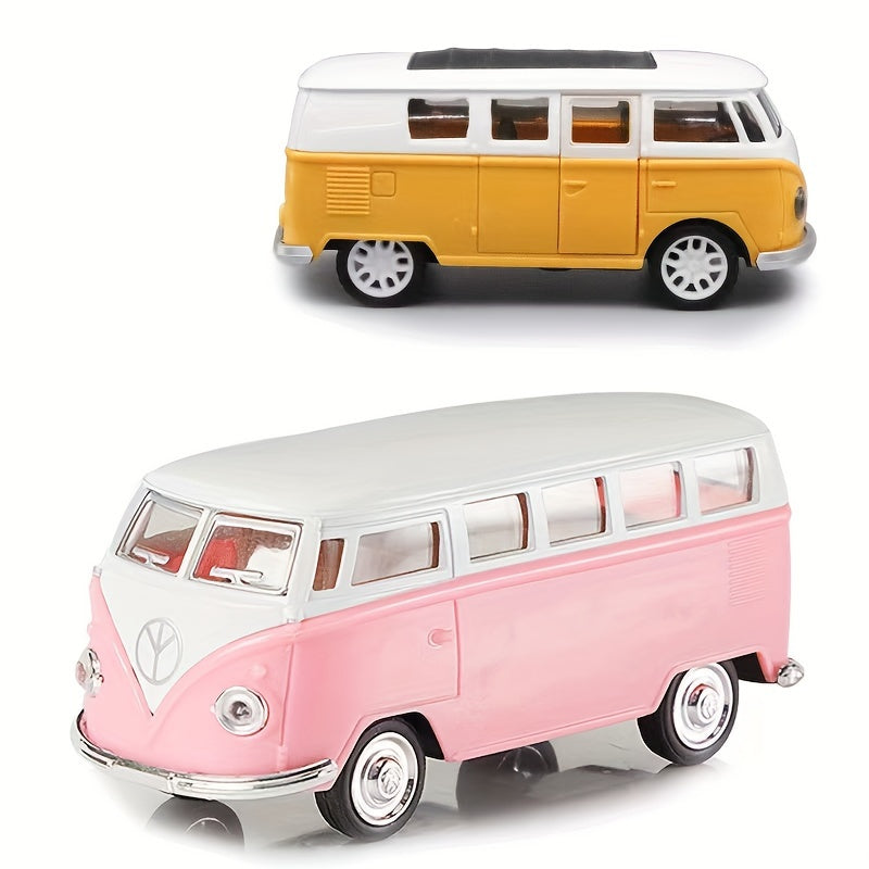 1:32 Alloy Bus Model Toy Car Can Open The Door Touch Decoration Back Force