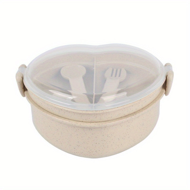 1pc Leak Proof 1000ml Lunchbox With Cutlery BPA Free Microwave Safe