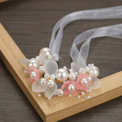 Girls Flower Headdress Hair Accessories Bracelet - Gift For Kids