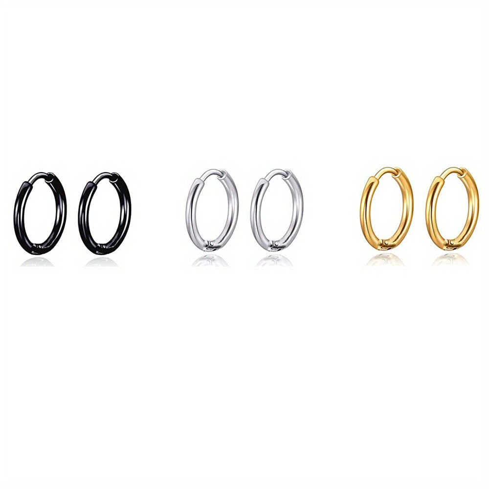 Titanium Steel Coil Earrings 8-16mm