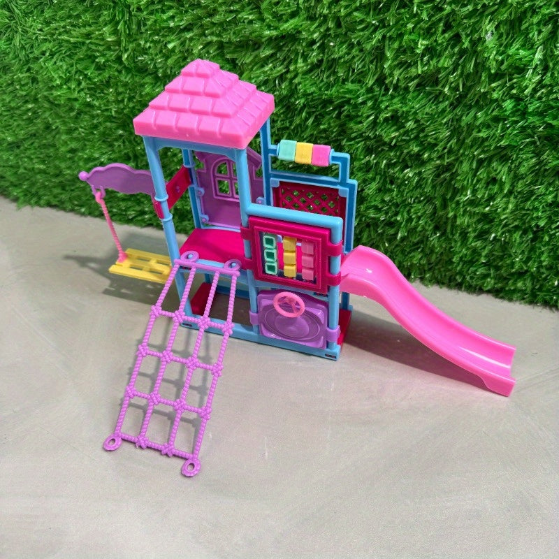 Miniature Amusement Park Swing Slide Decor Dollhouse Ornament
