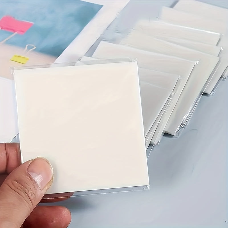 50 Sheets Transparent Waterproof Sticky Notes 7.62x7.62 cm