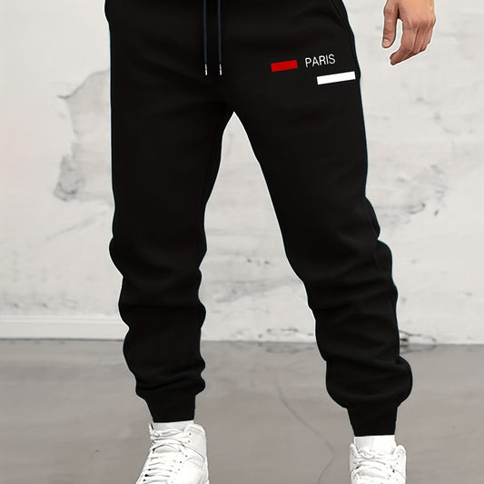 Pattern Print Drawstring Sweatpants Loose Fit Pants Men's Casual Joggers