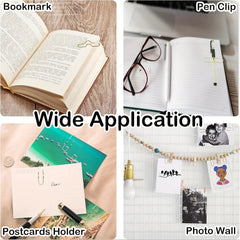 6pcs Metal Pen Clips Pencil Holder Clips for Notebook Journals Planner