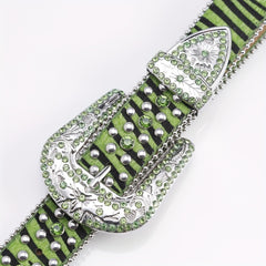 Rhinestone Flower Unisex Belt Jeans Artificial Diamond Belt