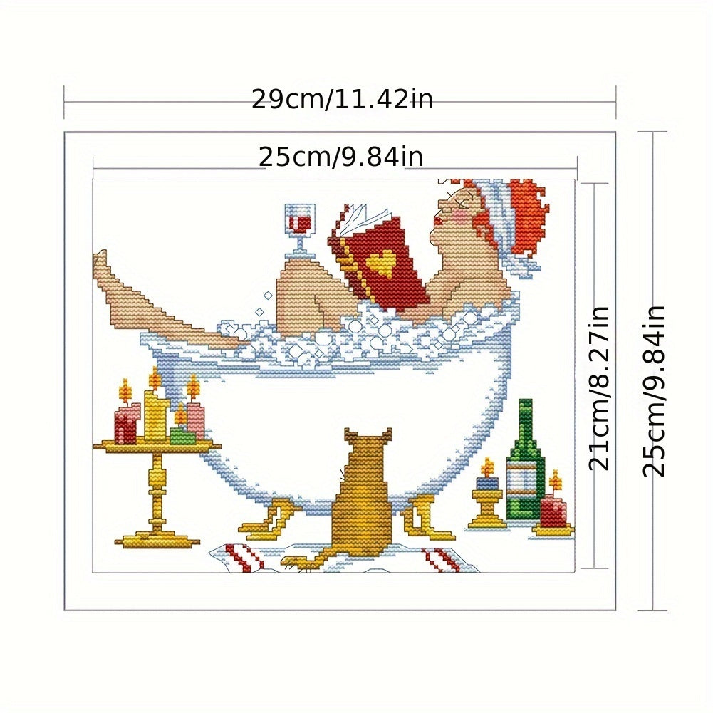 DIY Showering Beauty Cross Stitch Kit 14CT Needlework