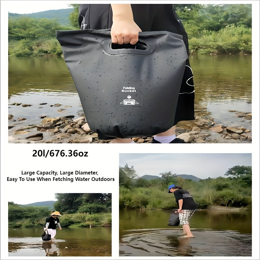 Portable Collapsible Bucket 5 Gallon Folding Water Container for Camping