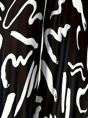 Colorblock Geometric Print Wide Leg Pants