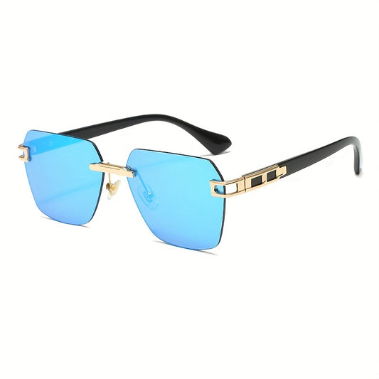 Rimless Sunglasses UV Protection Men's Decorative Sunglasses