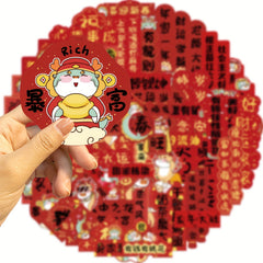 Dragon Year Graffiti Stickers Set - 88pcs Waterproof Decorations