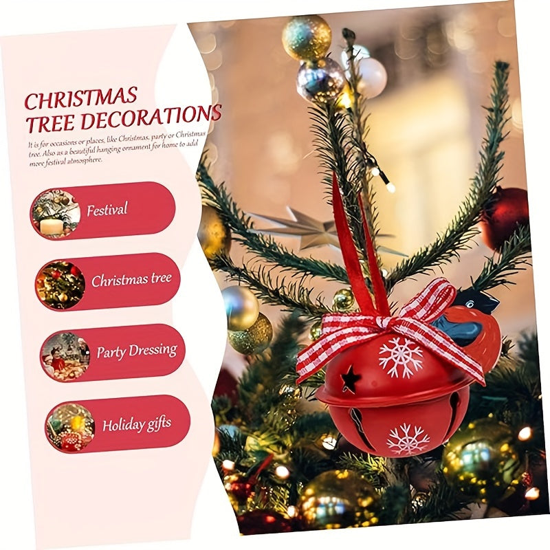3pcs Christmas Bell Decorations Santa Claus Ornaments Xmas Decors