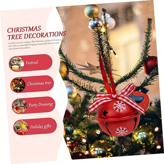 3pcs Christmas Bell Decorations Santa Claus Ornaments Xmas Decors