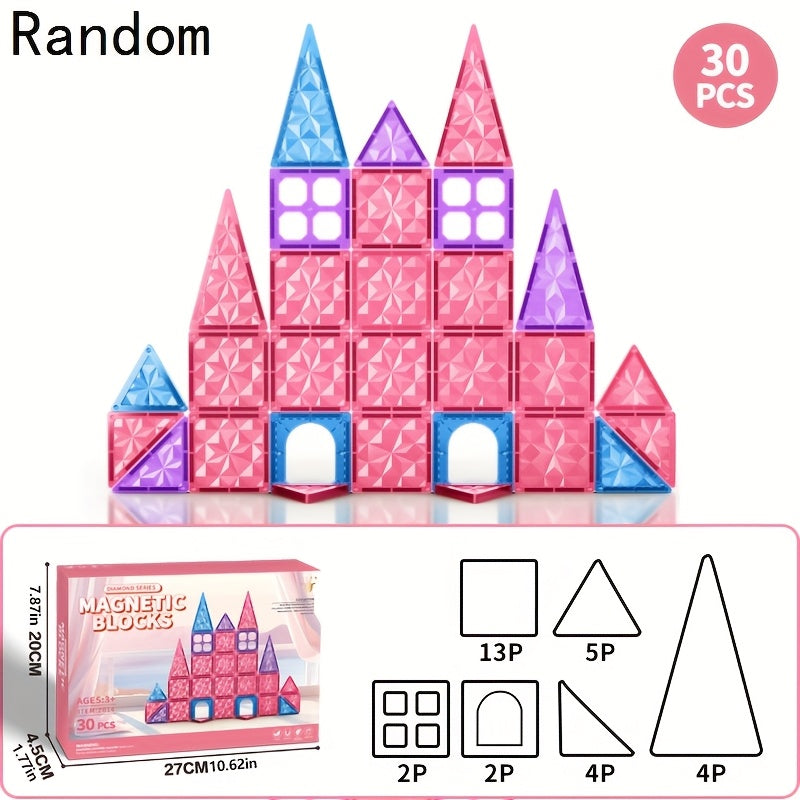 Princess Castle Magnetic Tiles Building Block Set