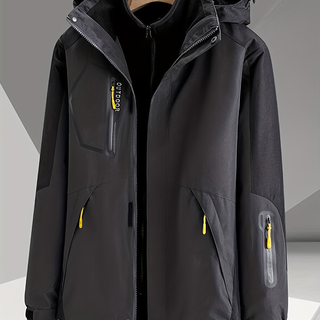 Men's Thermal Hooded Ski Jacket Waterproof & Windproof Coat