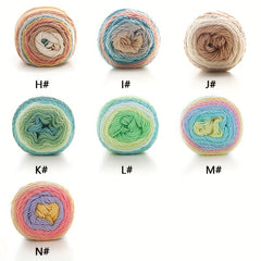 5 Strands Milk Cotton Segment Dye Rainbow Cotton Diy Woven Wool