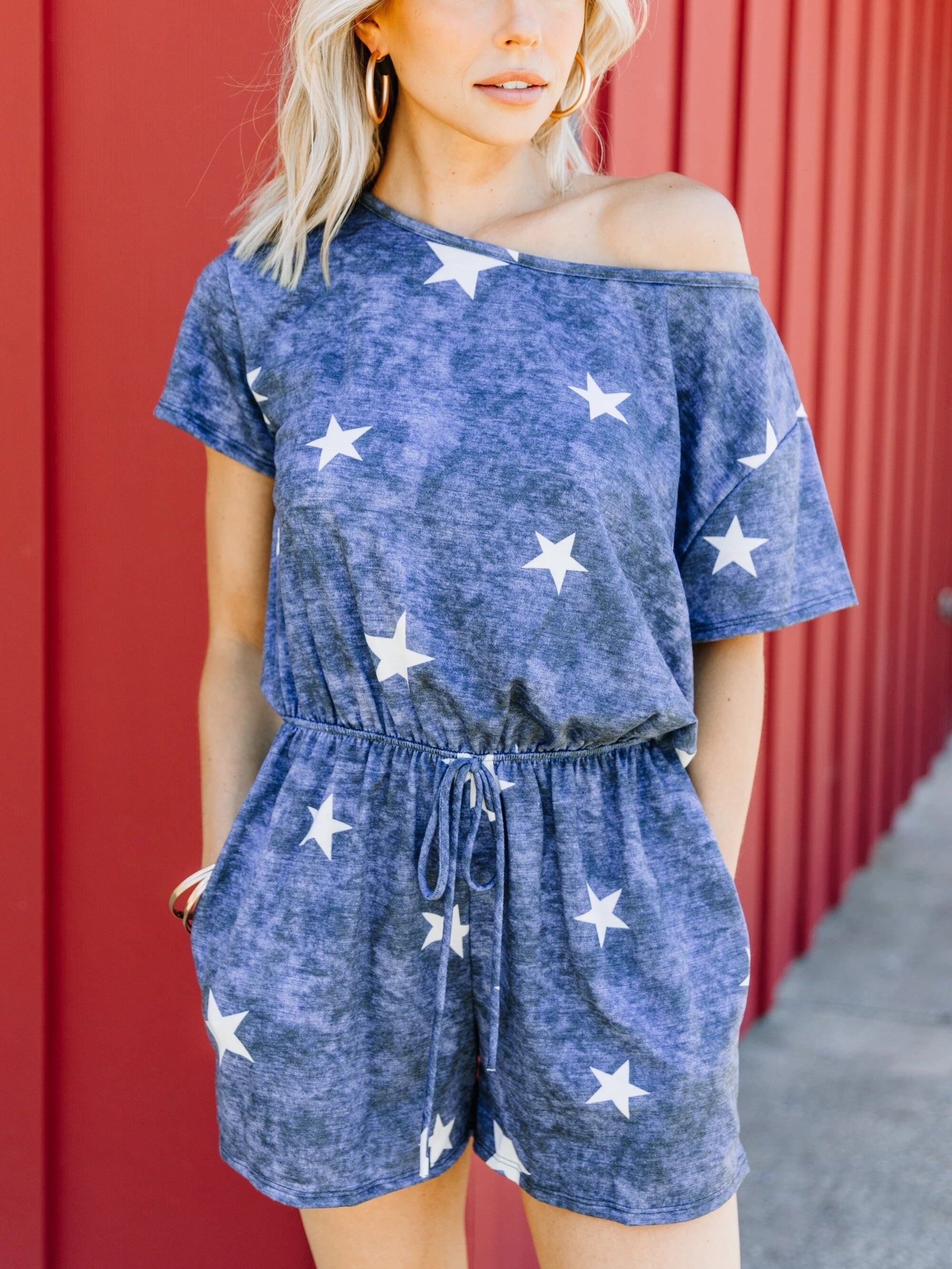 Tie Dye Romper Short Sleeve Jumpsuit