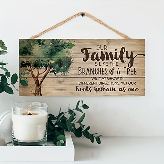 Family Branches Wood Hanging Sign Wall Art