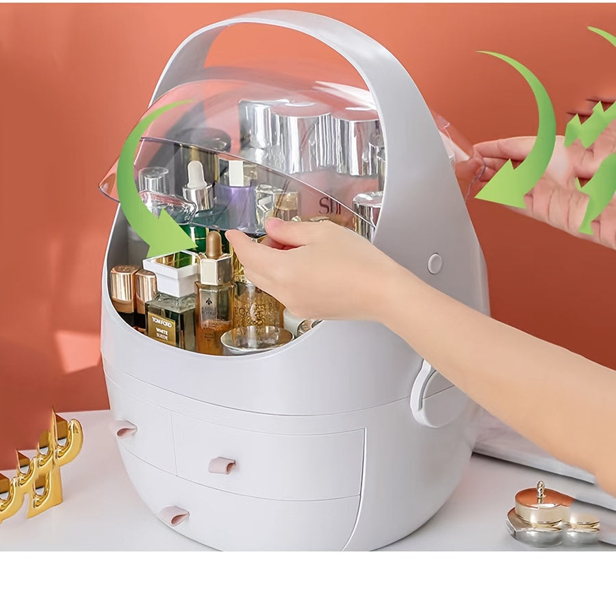 Portable Makeup Organizer Box with Drawers Waterproof and Dustproof