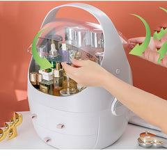 Portable Makeup Organizer Box with Drawers Waterproof and Dustproof