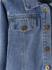 Boys Denim Jacket Button Down Lapel Coat
