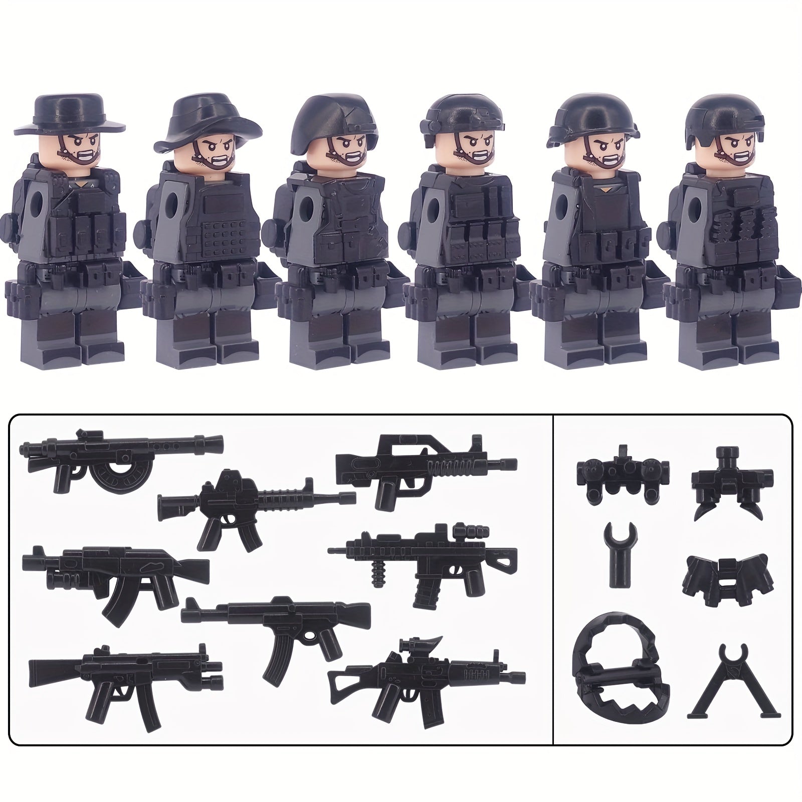 Soldiers Building Blocks Armor Weapons Pack Educational Toys For Kids