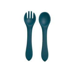 2pcs Baby Silicone BPA-Free Tableware Set with Spoon & Fork