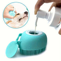 Pet Shampoo Brush with Shampoo Storage for Dog Cleaning