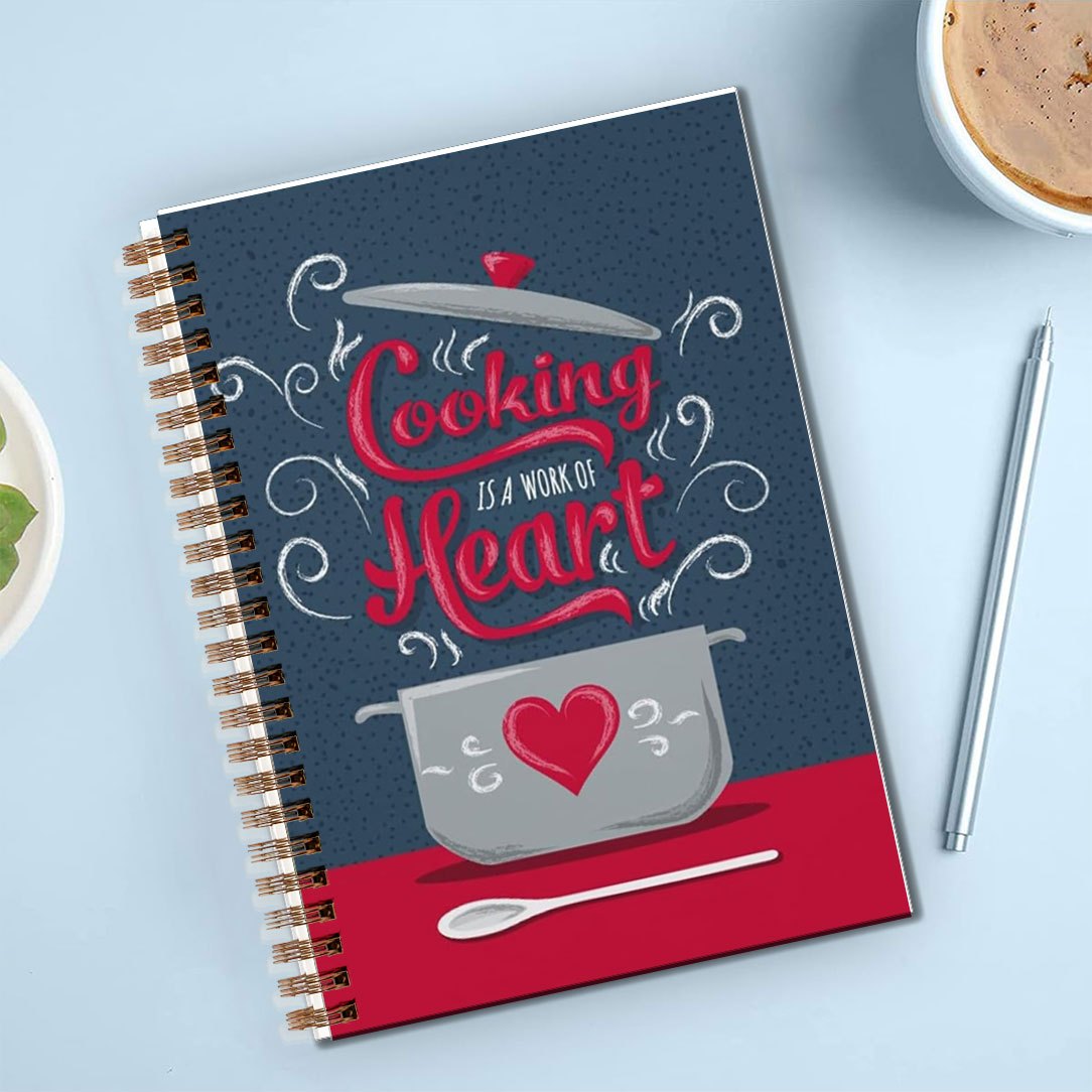 Cooking is a Work of Heart Notebook 13 97x21 08cm Dotted Lines 50 Pages