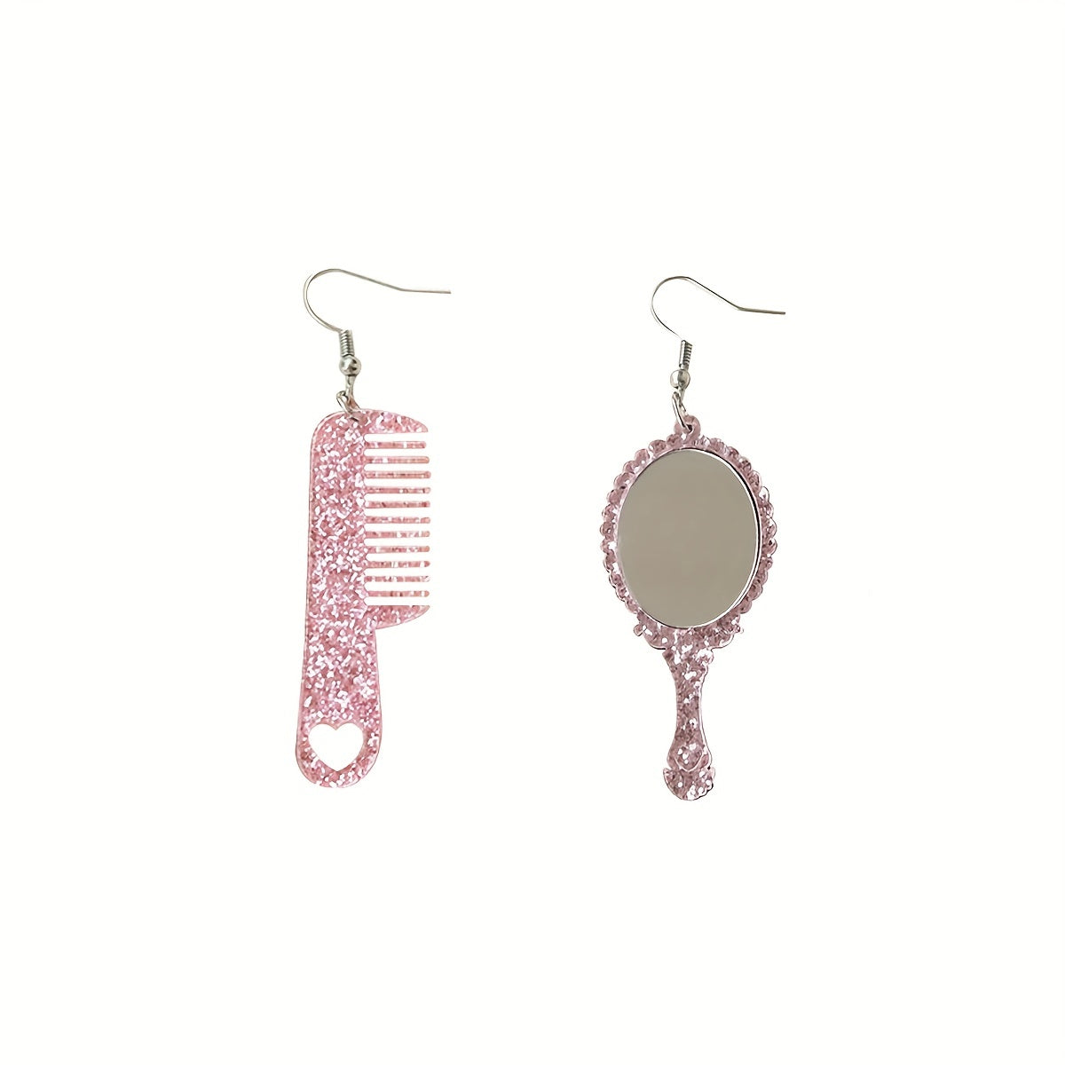Y2K Acrylic Mirror Comb Earrings Cute Female Gift