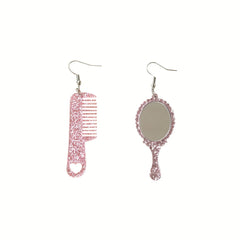 Y2K Acrylic Mirror Comb Earrings Cute Female Gift
