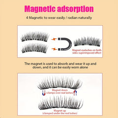 3D Magnetic False Eyelashes Faux Mink Lashes With Tweezers