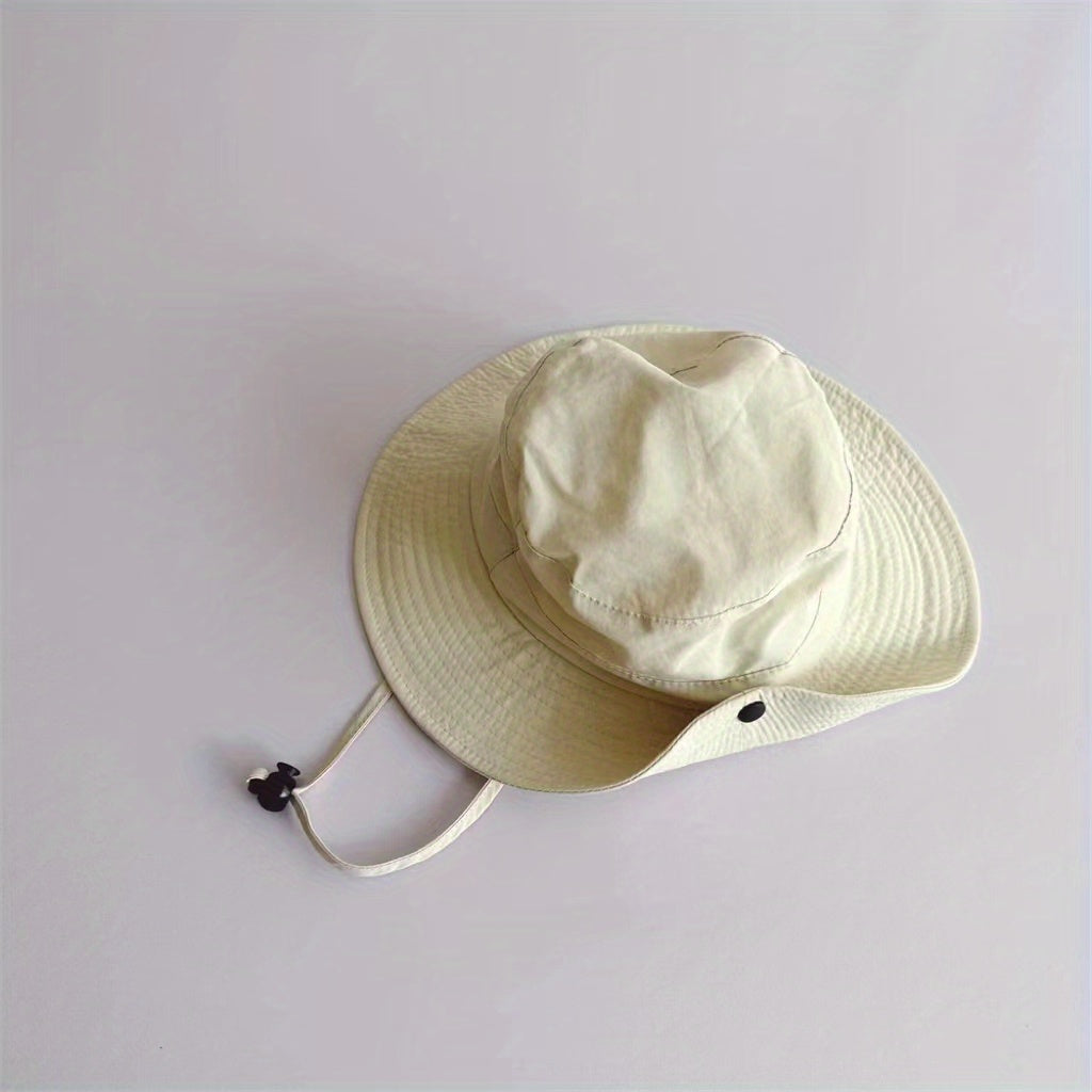 Kids Summer Western Style Big Brim Sunshade Bucket Hat